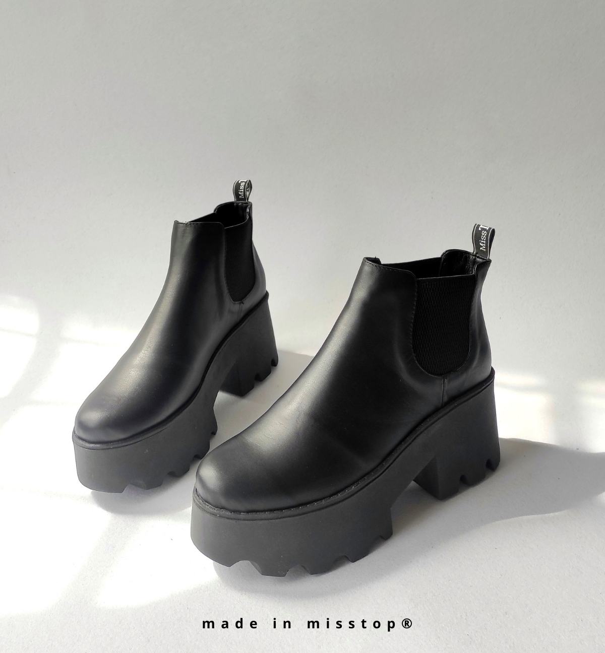 Botas chelsea mujer GOTH CUERO Misstop